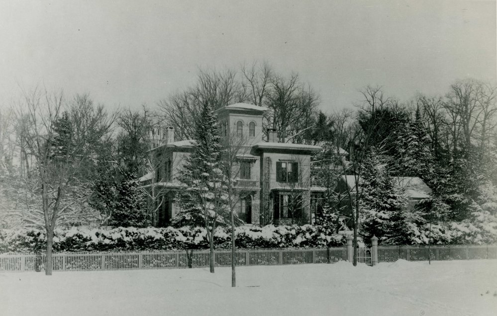 The Evergreens in Winter, Austin Dickinson's home