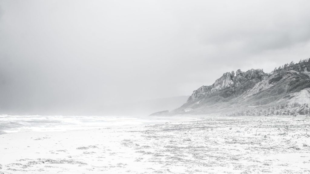 Winter scene at beach
